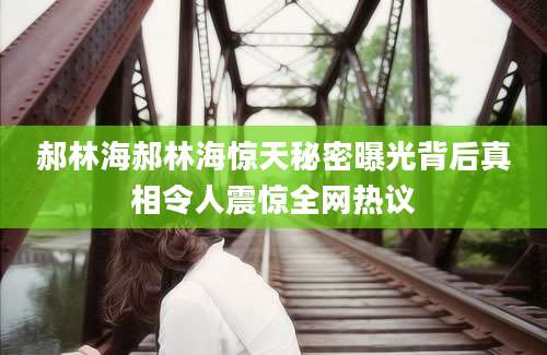 郝林海郝林海惊天秘密曝光背后真相令人震惊全网热议