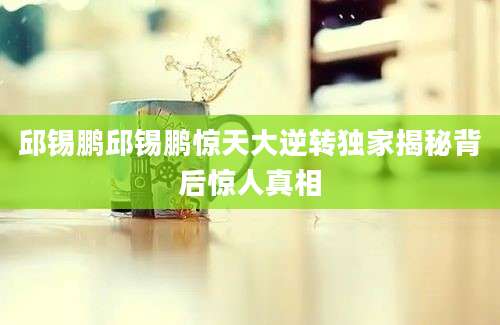 邱锡鹏邱锡鹏惊天大逆转独家揭秘背后惊人真相