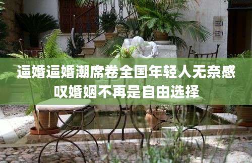 逼婚逼婚潮席卷全国年轻人无奈感叹婚姻不再是自由选择