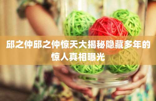 邱之仲邱之仲惊天大揭秘隐藏多年的惊人真相曝光