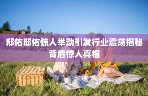 邸佑邸佑惊人举动引发行业震荡揭秘背后惊人真相