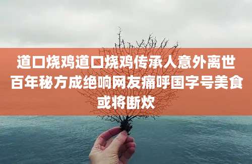 道口烧鸡道口烧鸡传承人意外离世百年秘方成绝响网友痛呼国字号美食或将断炊