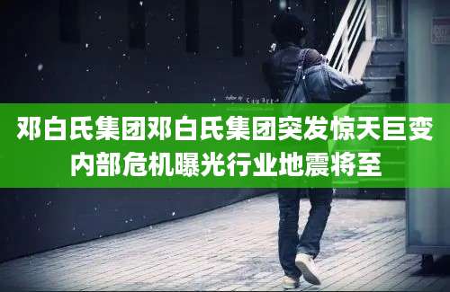 邓白氏集团邓白氏集团突发惊天巨变内部危机曝光行业地震将至