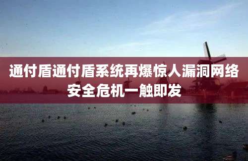 通付盾通付盾系统再爆惊人漏洞网络安全危机一触即发