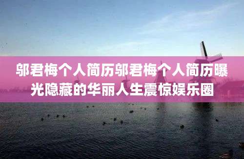 邬君梅个人简历邬君梅个人简历曝光隐藏的华丽人生震惊娱乐圈