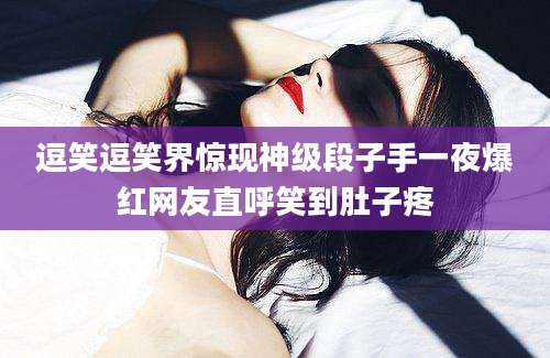 逗笑逗笑界惊现神级段子手一夜爆红网友直呼笑到肚子疼