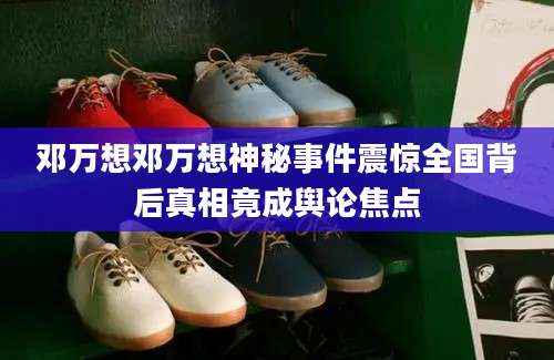 邓万想邓万想神秘事件震惊全国背后真相竟成舆论焦点