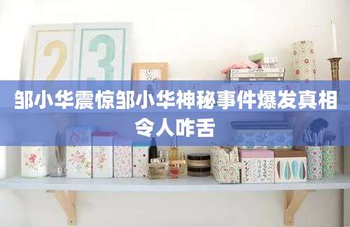 邹小华震惊邹小华神秘事件爆发真相令人咋舌