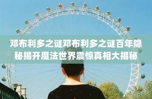 邓布利多之谜邓布利多之谜百年隐秘揭开魔法世界震惊真相大揭秘