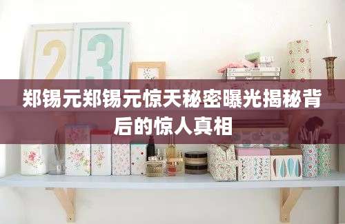 郑锡元郑锡元惊天秘密曝光揭秘背后的惊人真相