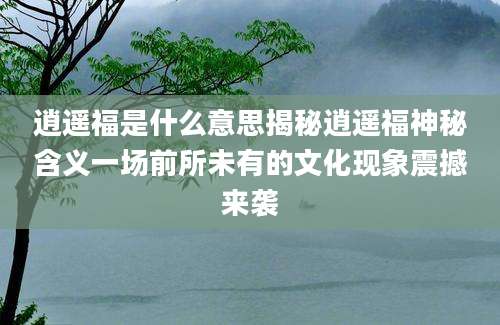 逍遥福是什么意思揭秘逍遥福神秘含义一场前所未有的文化现象震撼来袭