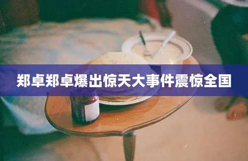 郑卓郑卓爆出惊天大事件震惊全国