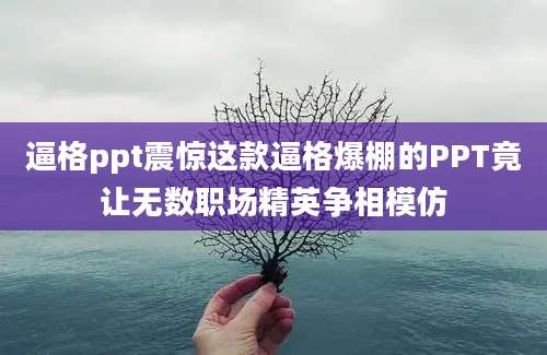 逼格ppt震惊这款逼格爆棚的PPT竟让无数职场精英争相模仿